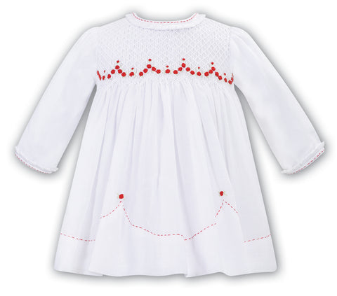 Sarah Louise White/Red Embroidered DRess