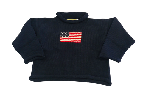 Navy Flag Sweater     6m-10yr.