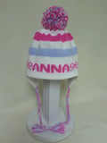 Personalized Pom Pom Hat - you choose colors - sizes 6m-10yr.  Call or email to purchase.