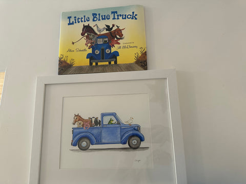 Little Blue Truck Watercolor