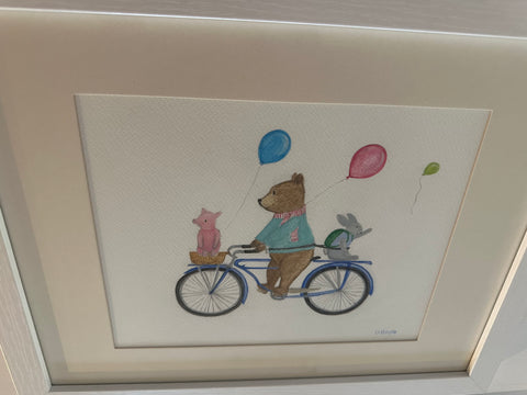 Bear on Bike Watercolor