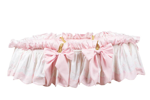 Pink Bow Moses Basket