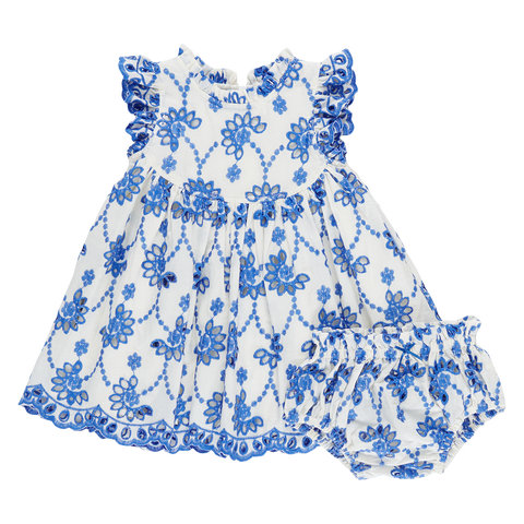 Blue Eyelet Baby Dress