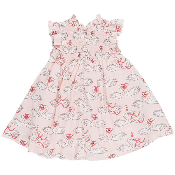 Pink Chicken Swan Hearts Stevie Dress