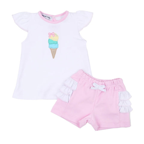 The Scoop Pink Shorts Set