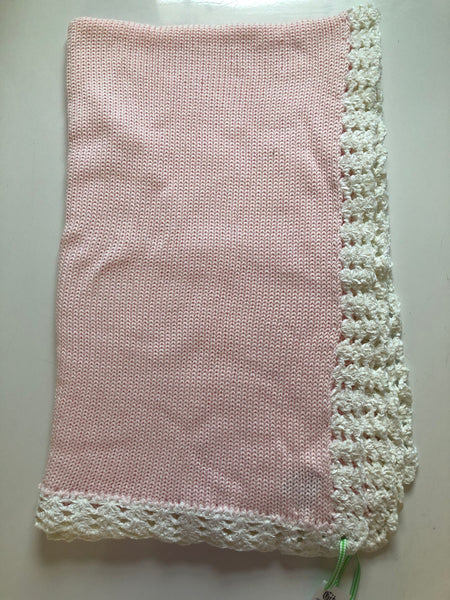 Pink Hand Knit Blanket