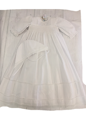 Baby Girls White Baptism Dress Bebe Long Sleeve Birthday Embroidery Vintage  Dress Mesh Christening Gown With Hat For Newborn 12M F8159546 From Jhhz,  $25.93 | DHgate.Com