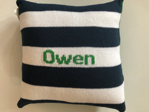 Knit Name Pillow - You pick the colors!