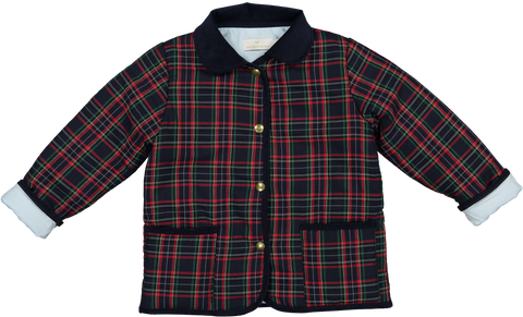 Boys Plaid Quilted Jacket