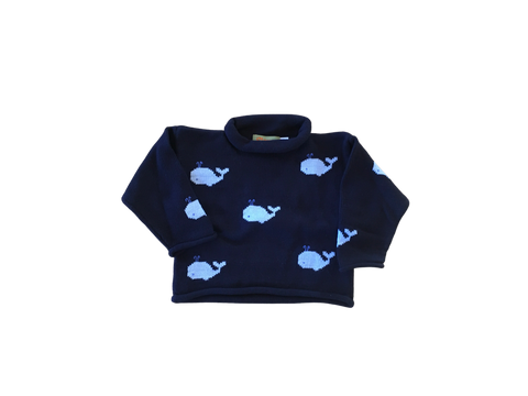 Navy Whales Sweater