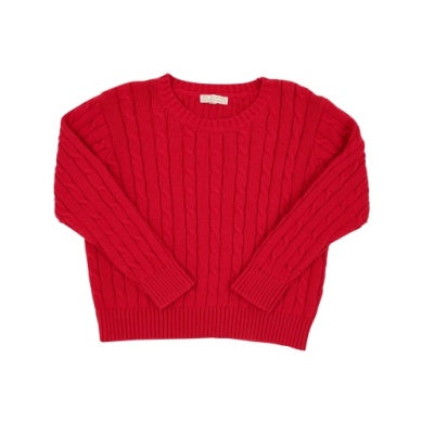 TBBC Red Cableknit Sweater