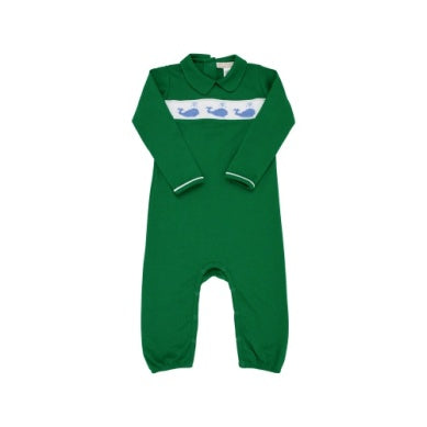 TBBC Green  Smocked Whale Playsuit