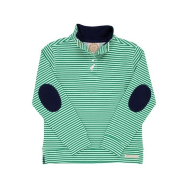 TBBC Green Striped Pendleton Popped Collar Shirt